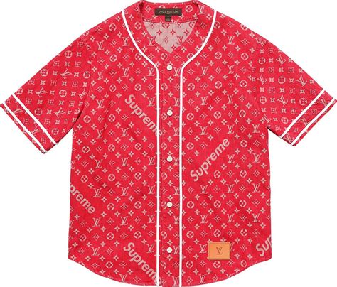 supreme x louis vuitton jersey red